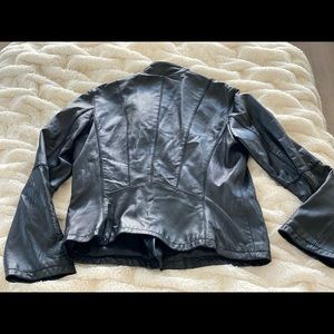 Michael Kors black leather jacket. Size large!